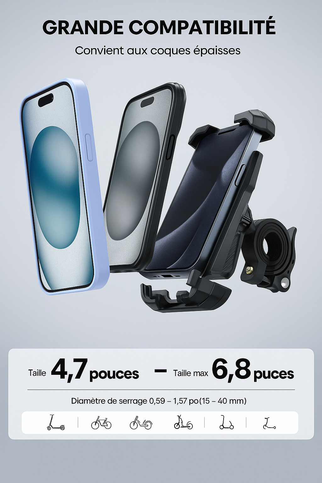 Support de téléphone pour vélos